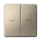 Выключатель для жалюзи двухклавишный Systeme Electric ArtGallery Шампань GAL000519