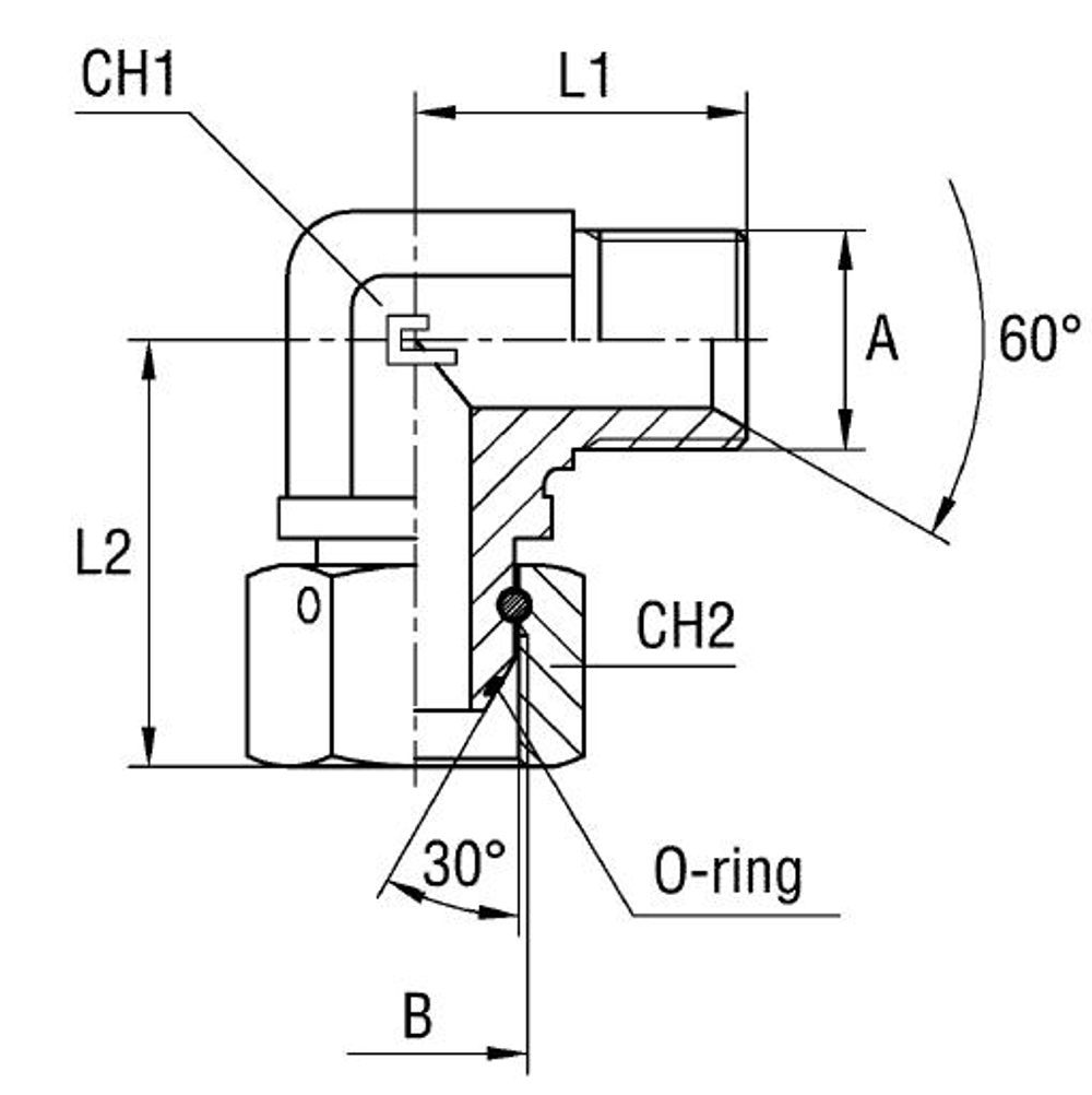 Соединение PFN90 BSP 1.1/2 - BSP 1.1/2