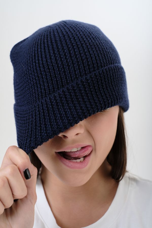 Шапка Modern Short Beanie Синяя - фото 5