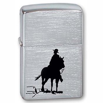 Зажигалка ZIPPO Bronco Cowboy Brushed Chrome (200 Broncо)