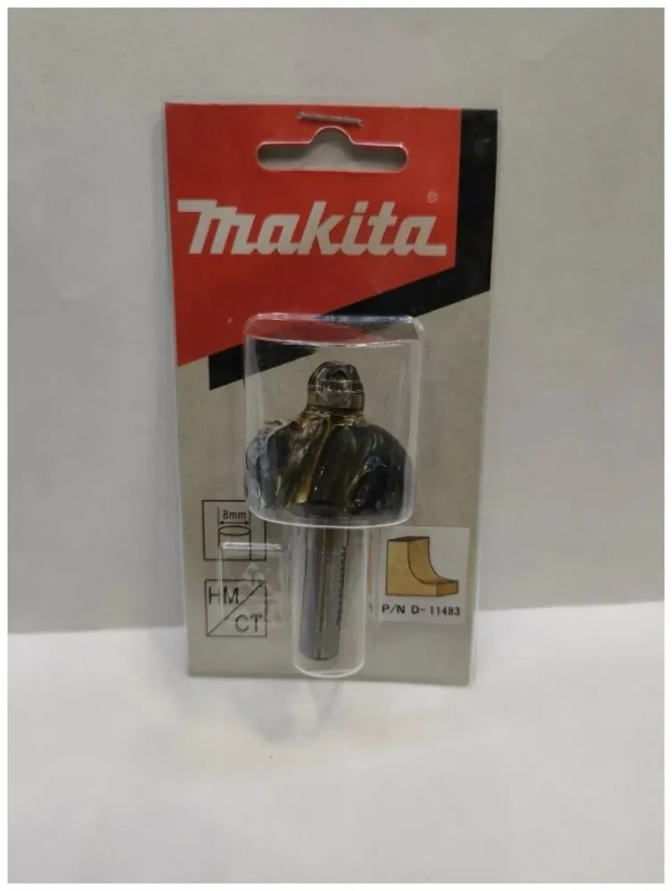 Фреза кромочная галтельная (34.9х15.9 мм; R12.7 мм; хвостовик 8 мм) Makita D-11483