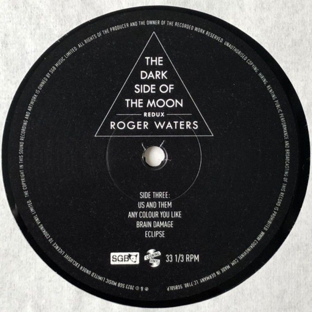 Roger Waters. The Dark Side Of The Moon Redux (EU, Cooking Vinyl, 0711297395716, 2023) 2LP винил
