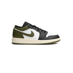 Кроссовки Jordan 1 Low GS "Black Toe Medium Olive"