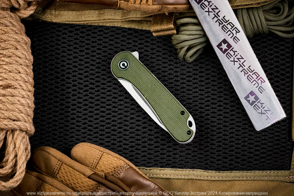 Нож Civivi Elementum C907E сталь D2 Satin Finished рукоять Green G10