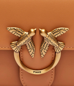 Кожаная сумка через плечо LOVE ONE MINI Pinko - коричневый(100074 A0F1)