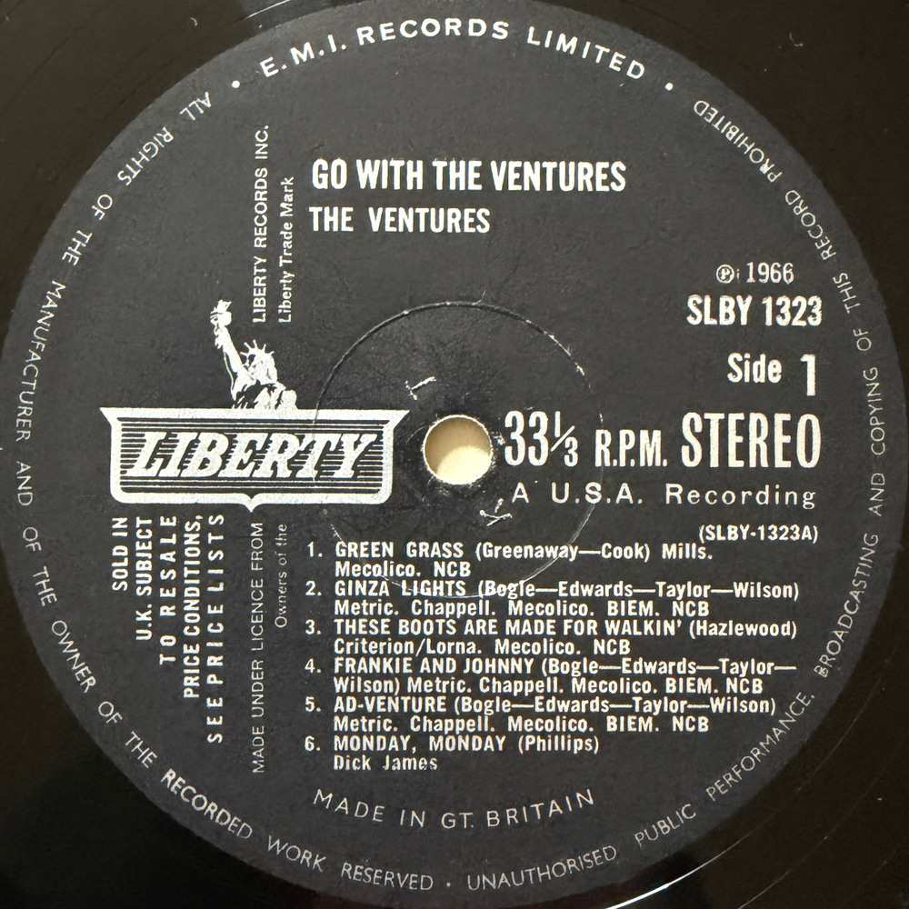 The Ventures ‎– Go With The Ventures (Англия 1966г.)