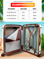 Большой чемодан Bon-Voyage PP, Серый, L