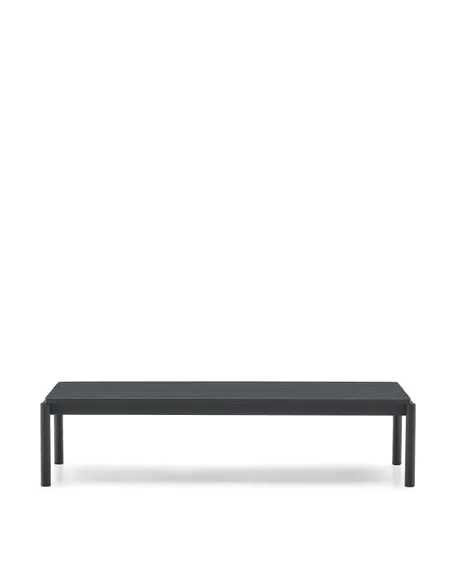 Журнальный столик Sorells из серого алюминия 63 x 149 см