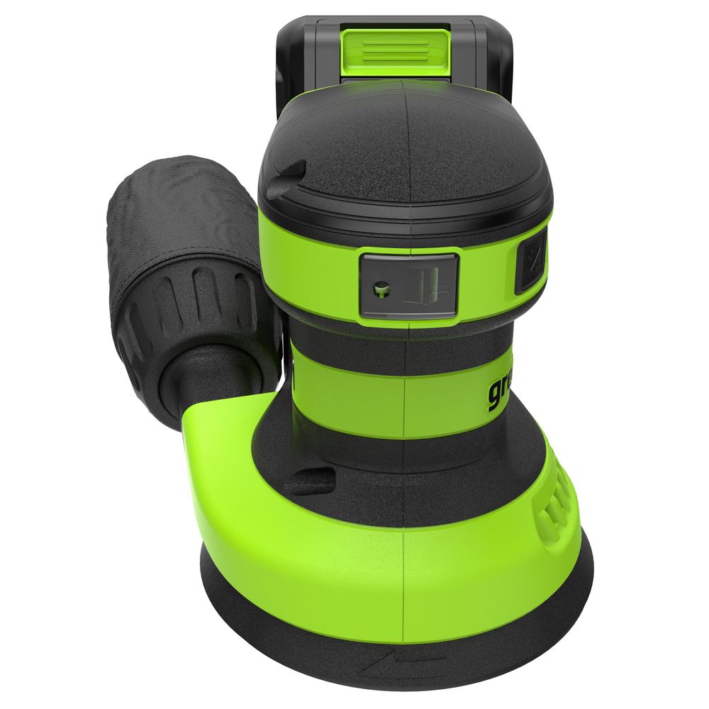 Эксцентриковая шлифмашина акк. Greenworks OS325, 24V, 125 мм, 5000-8000-11000 об/мин, амплитуда 2.4 мм,1х2Ач,ЗУ,кор (3100907CUA)