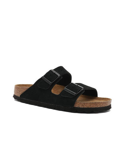 Шлепанцы кожаные arizona sfb vl Birkenstock - черный(951323)