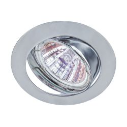 KL1A CH Светильник ЭРА литой простой пов. MR16,12V/220V, 50W хром | Литые встраиваемые светильники