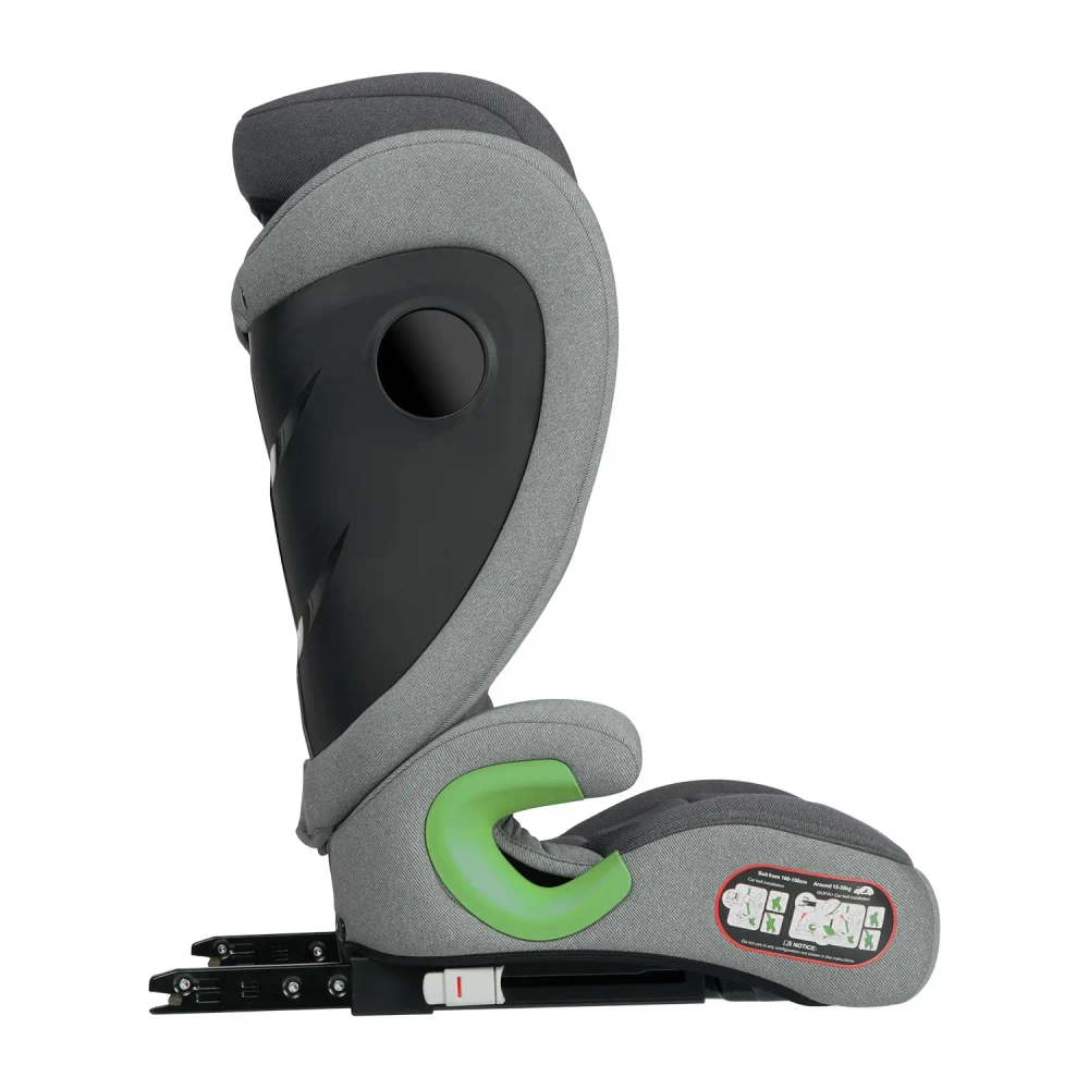 Автокресло Indigo DEFENDER isofix 2+3 (15-36 кг) темно-серый
