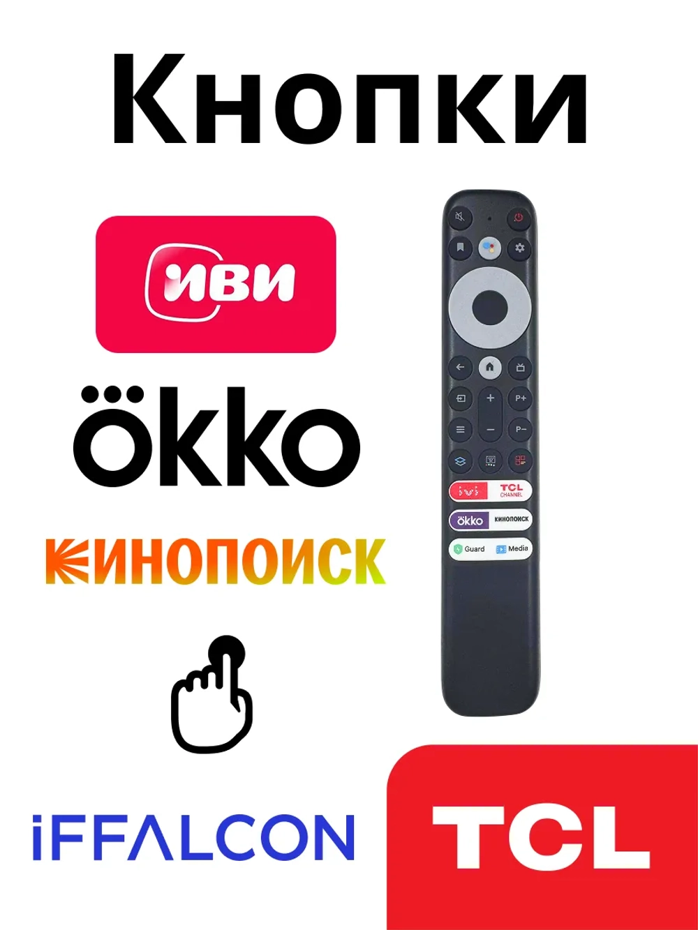 Оригинальный беспроводной Bluetooth смарт-пульт  с голосовым вводом Google Assistant для умных Smart TV телевизоров TCL, iFFALCON HUAYU PDUHBT035 (RC902V FMRJ, FMRD, HBT035, RC902V, RC901V FMRD, RC902V FMR5, RC802V FMR1, HRM2368, RC1227)