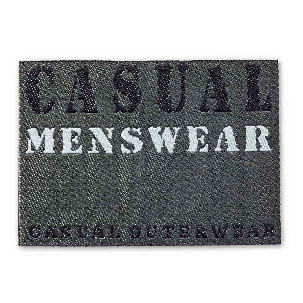 Аппликация термоклеевая джинс ярлык прямоугольный CASUAL MENSWEAR, черный цв, Prym