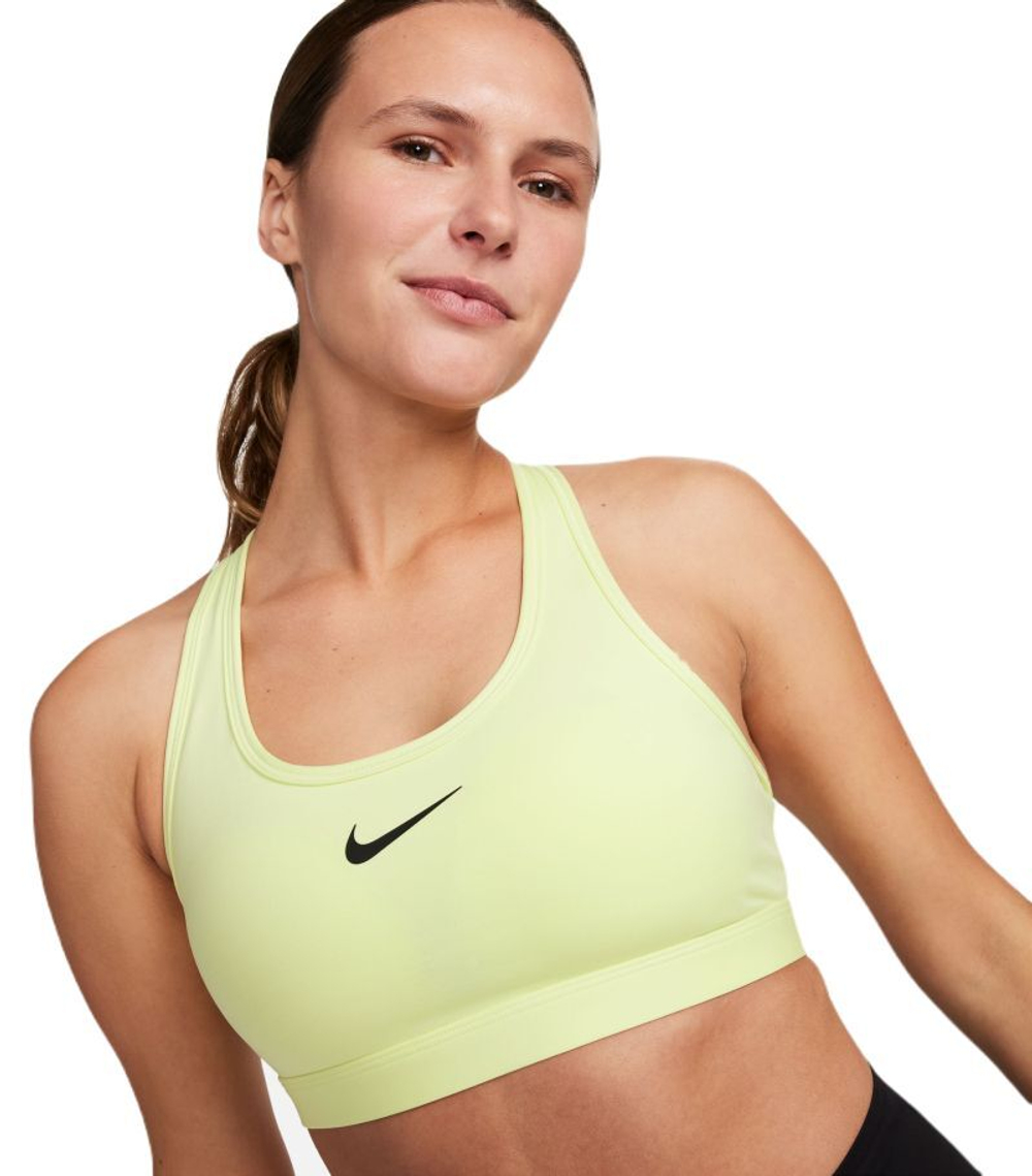 ТОП теннисный Nike Swoosh Medium Support Non-Padded Sports Bra - luminous green/black