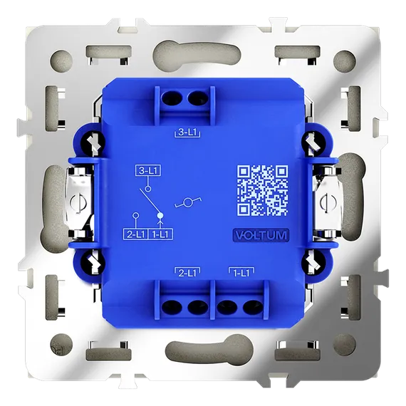 Проходной переключатель одноклавишный с подсветкой Voltum S70 Шелк VLS010404