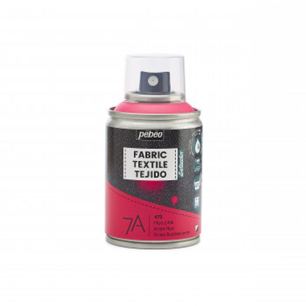 Краска для текстиля аэрозольная 7А Spray 100 мл, 805473 флуоресцентный розовый, Pebeo