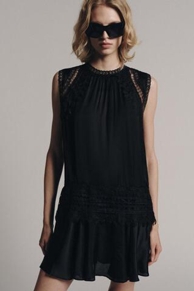 КОРОТКОЕ ПЛАТЬЕ С КРУЖЕВОМ — ZW COLLECTION — ZARA