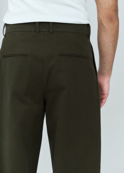 Брюки широкие | dark green