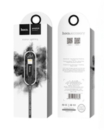 Usb Кабель-зарядка Lightning Hoco X14 Times speed 2A 2м в тканевой оплетке черный
