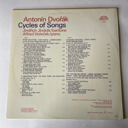 Винтажная виниловая пластинка LP Anton n Dvorak Дворжак, Jindrich Jindrak, Alfred Holecek, Love Songs, Op. 83, In Folk Tone, Op. 73 (Чехословакия 1984)