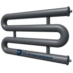 Регистр отопления РЗП-4x114x4,0-8000 четырёхрядный змеевиковый с плоскими заглушками