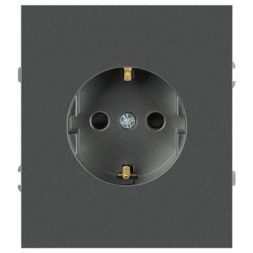Розетка ЭРА Arktik 16-2101-06 с заземлением 2P+E Schuko 16А-250В графит | Эра Arktik