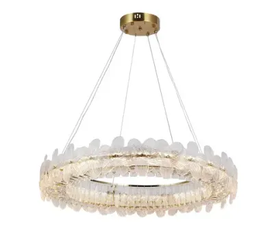 07600-80A,36 Люстра Лиона латунь d80 h150 Led 140W (3000K). ТМ Kink Light