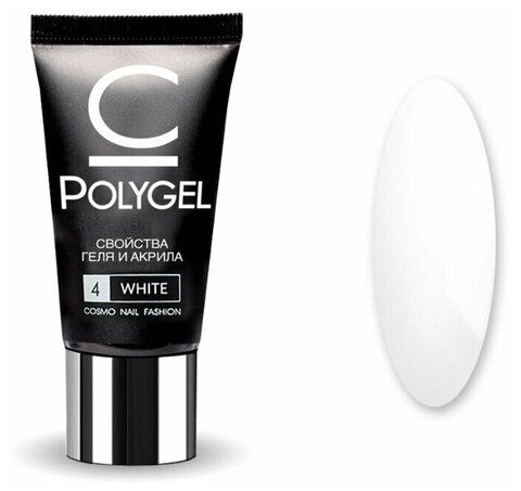 Полигель Cosmolac Polygel №4 White (30 мл)/Акригель для укрепления и наращивания ногтей