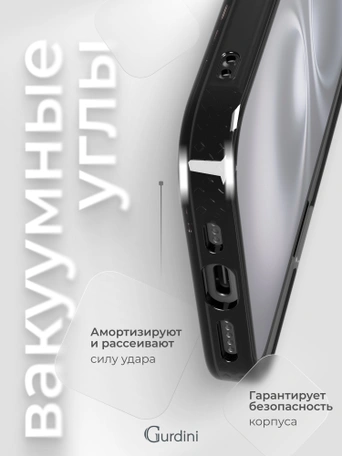 Чехол накладка iPhone 16 6.1" Gurdini Rome Series with Magsafe Black