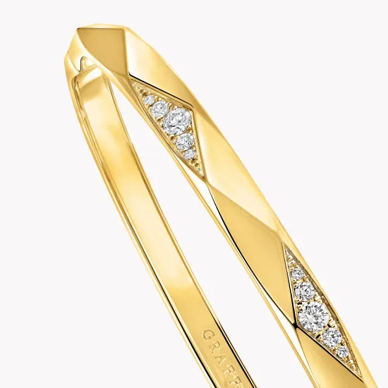 Браслет Laurence Graff Signature Faceted Pave Diamond Bangle