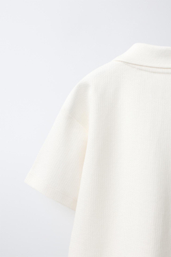 ZARA ОДНОТОННОЕ ПОЛО, ЦВЕТ ЛЬДА