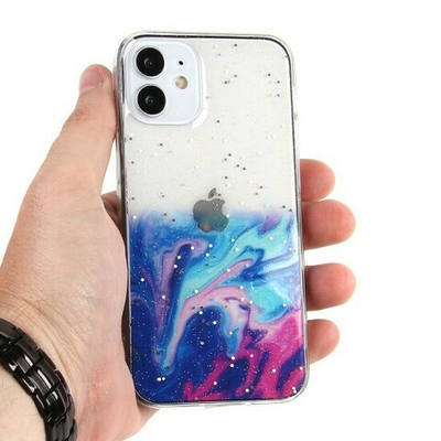 Силиконовый чехол Акварель для iPhone 12 Mini, 011852