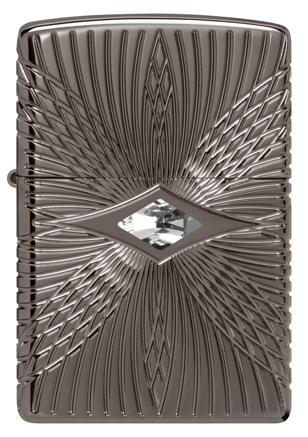 Зажигалка Zippo Armor® с покрытием Black Ice®, латунь/сталь, чёрная, 38x13x57 мм