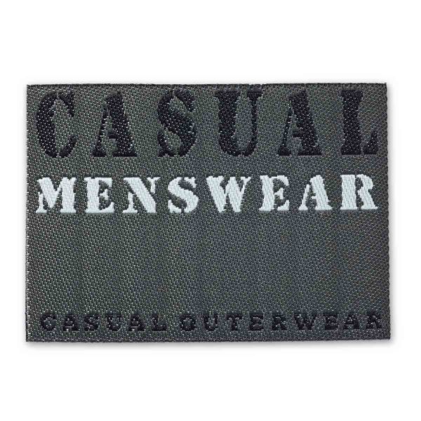 Аппликация термоклеевая джинс ярлык прямоугольный CASUAL MENSWEAR, черный цв, Prym