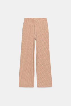 ZARA ЛЕГКИЕ БРЮКИ В ПОЛОСКУ, КРАСНЫЙ