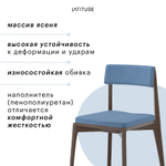Стул aska, рогожка, орех/темно-синий