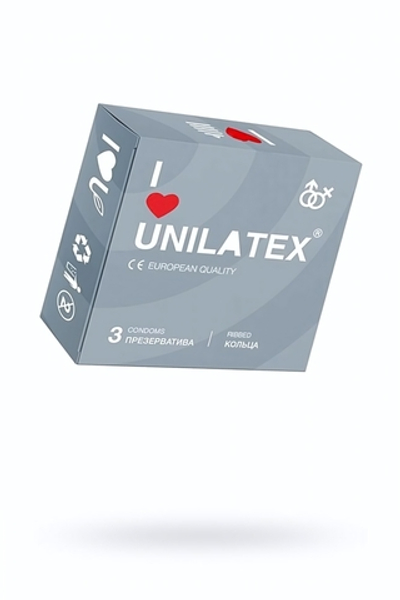 Презервативы Unilatex Ribbed ребристые №3 шт