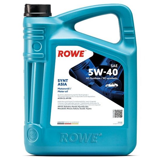 HIGHTEC SYNT ASIA SAE 5W-40 ROWE моторное масло 5 Литров