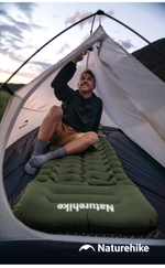Коврик надувной Naturehike FC01 200х60х6,5 см, с подушкой, зеленый