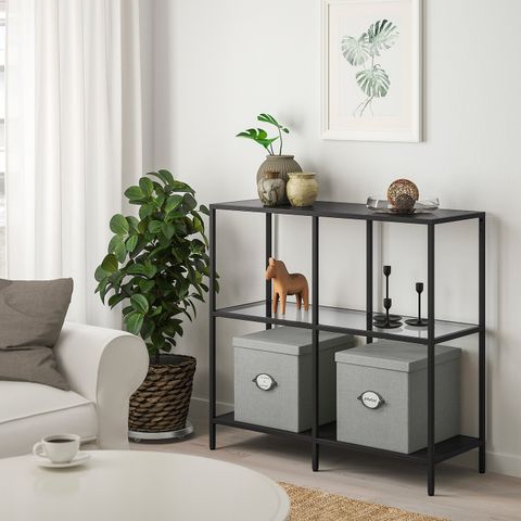 Коробка с крышкой IKEA KVARNVIK (КВАРНВИК ), Серый, 32х35х32 см