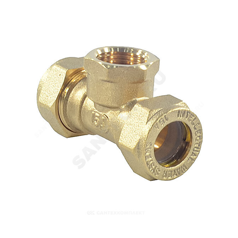 Тройник латунь 15Aх1/2"х15 обжим/ВР STAHLMANN STFL1501/215BEF