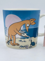 Кружка Arabia Moomin "Нипсу на пляже", фарфор Vitro, синяя, 300 мл (из Финляндии)