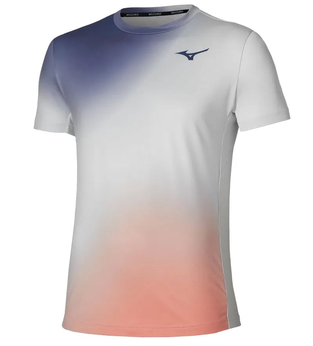 Теннисная футболка Mizuno Graphic Short-Sleeve - cloudscape