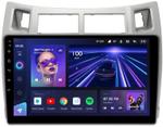 Магнитола для Toyota Vitz 2, Yaris 2 2005-2011 (рамка серебро) - Teyes CC3L на Android 10, CarPlay, 4G SIM-слот