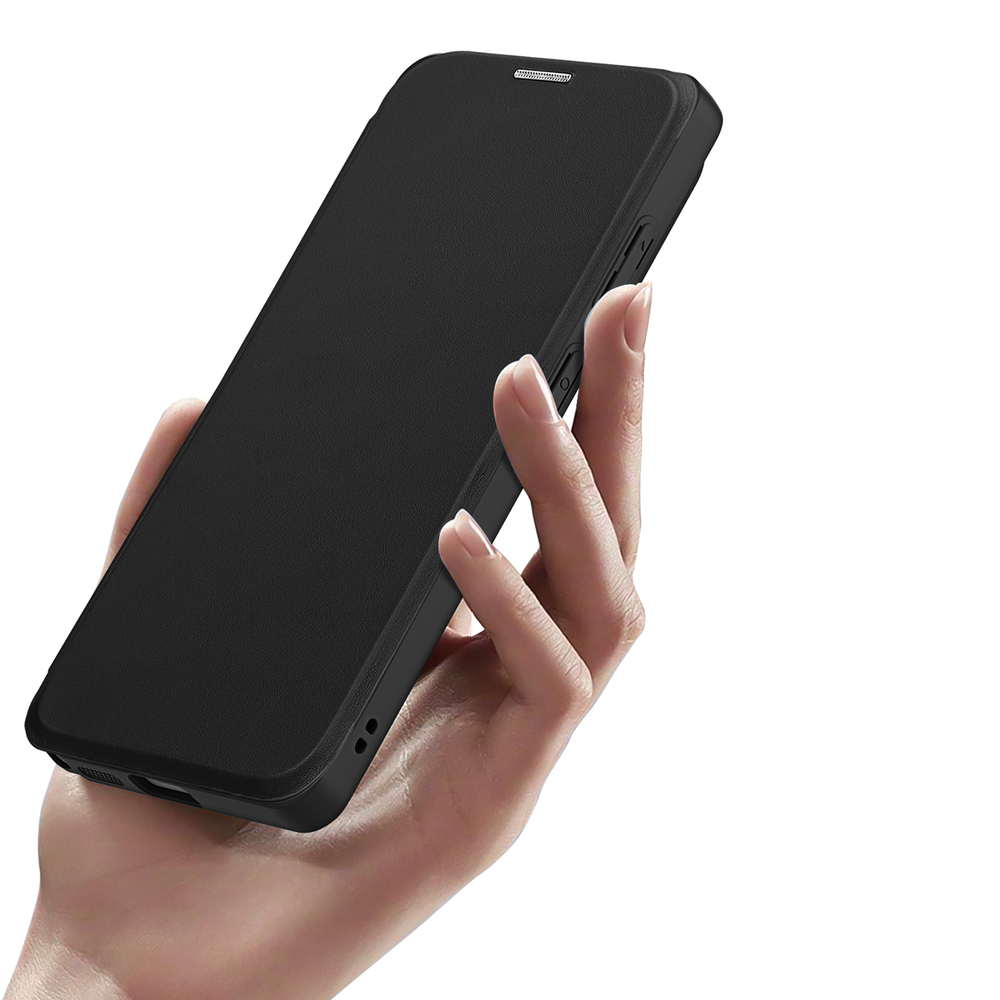 Чехол книжка черного цвета с MagSafe для Samsung Galaxy S26 Ultra, серия Skin X Pro Series от Dux Ducis