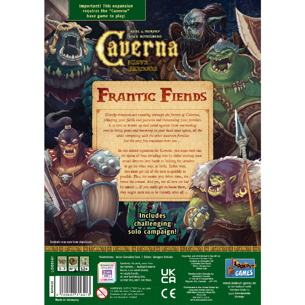 Caverna Frantic Fiends на английском языке