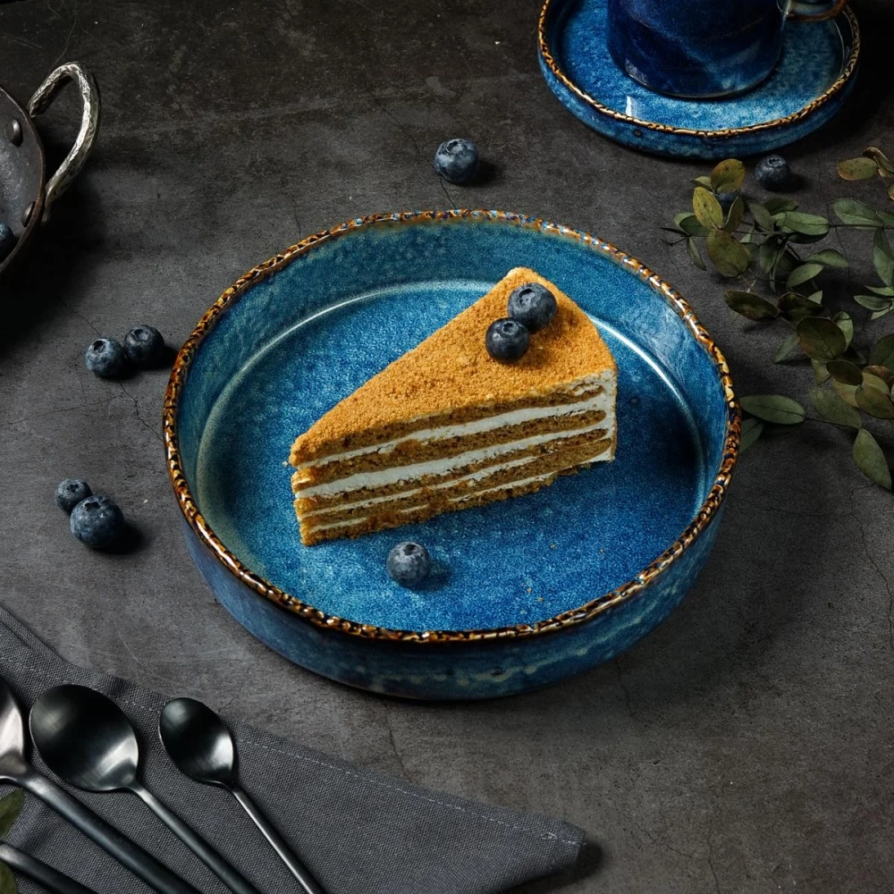 Тарелка с бортом 20.5*4.4 см,фарфор,серия "Aqua Blue" P.L.
