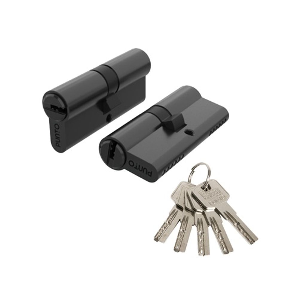 Цилиндровый механизм PUNTO Z300/90 mm (40+10+40) BL черный 5 кл. /63911/