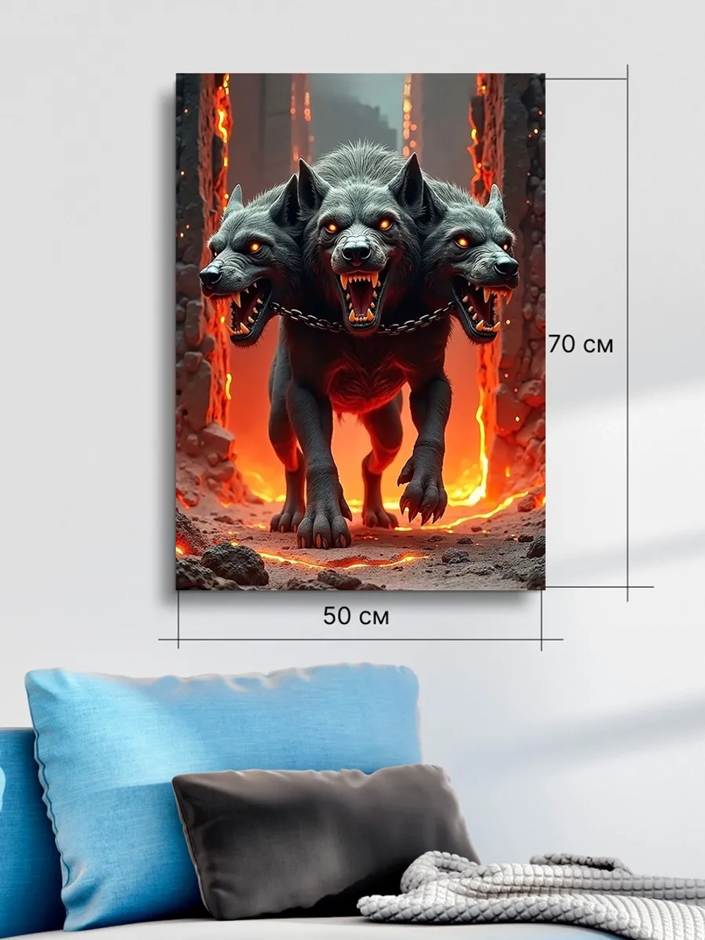 Картина "Теневой монстр", модульная 50х70см 1шт.